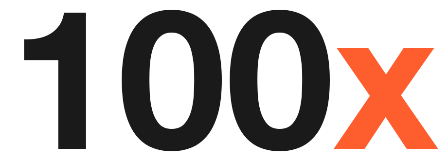 100x